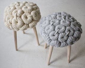 克萊爾·針織彩球凳子 英國紡織品設計的藝術與創新